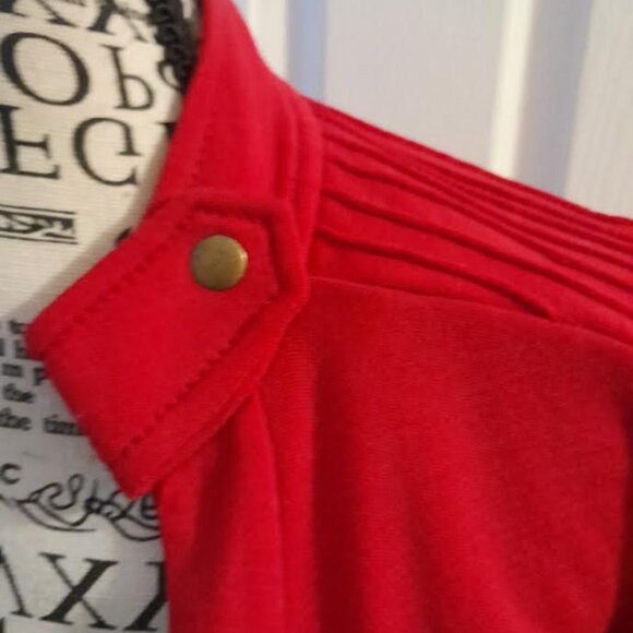 Diane Von Furstenberg Wrap Biker Red Wrap Dress 100% Wool Size 8 - Picture 6 of 9